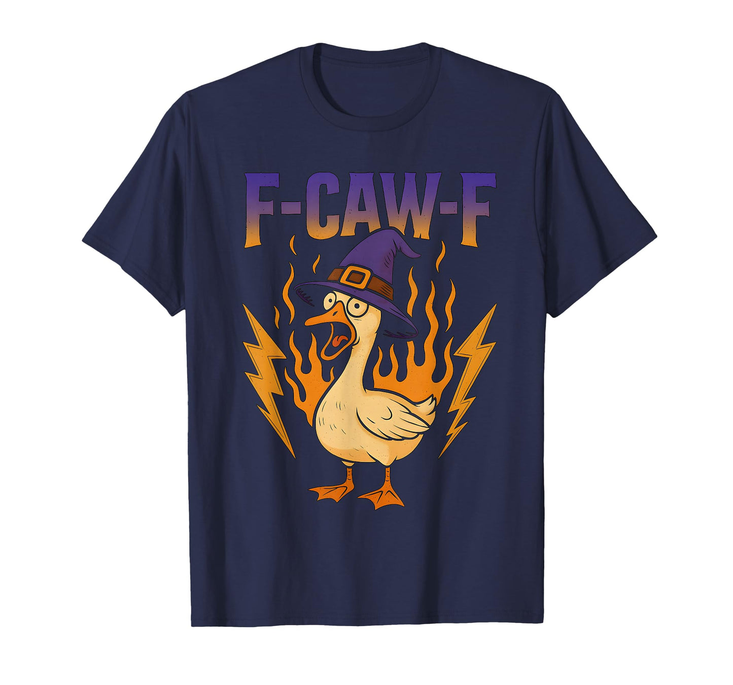 F-Caw-F Funny Goose Witch Humor F-Caw-F Meme Halloween T-Shirt