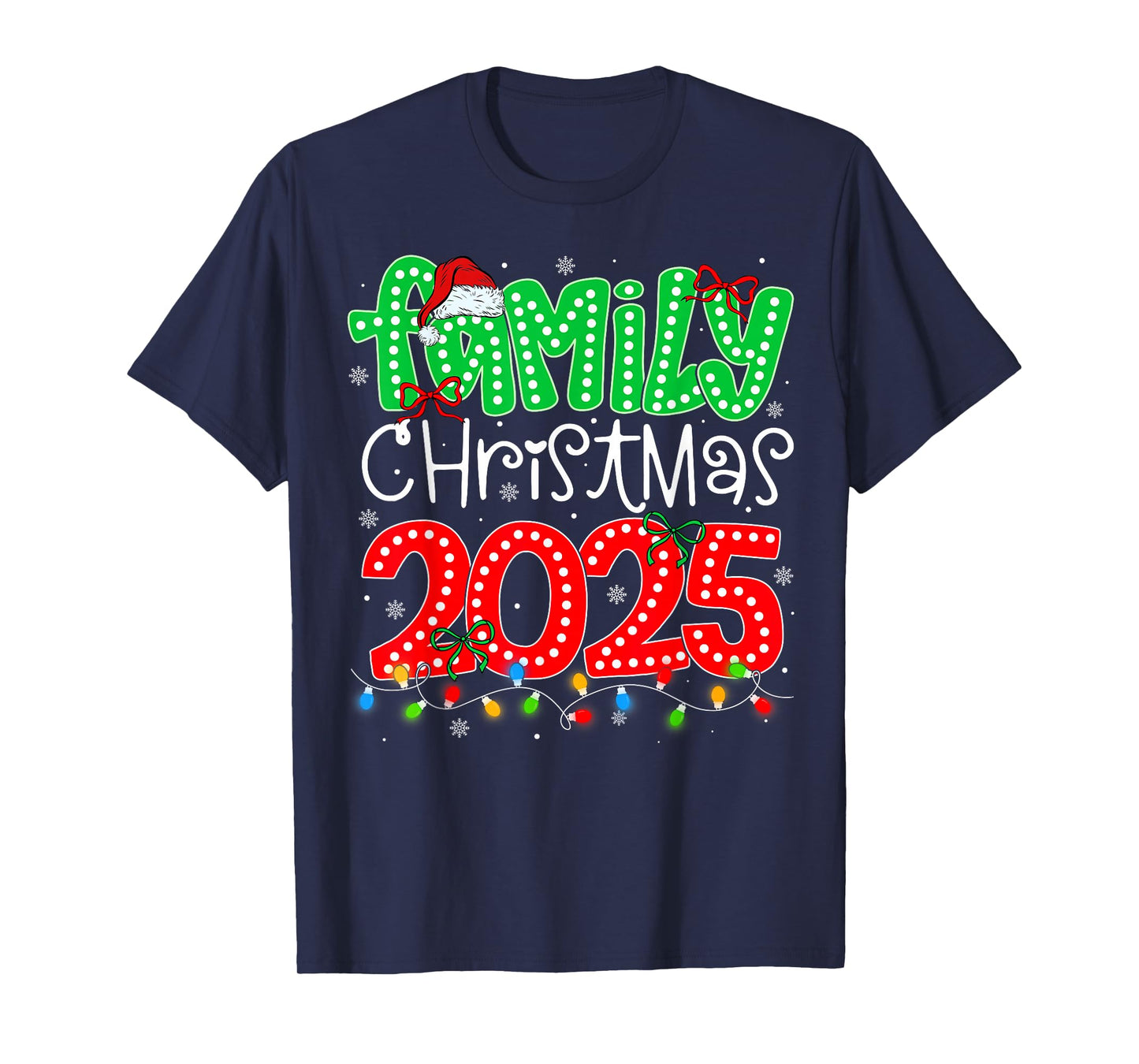 Matching Family Merry Christmas 2025 Xmas Men Women Kids T-Shirt