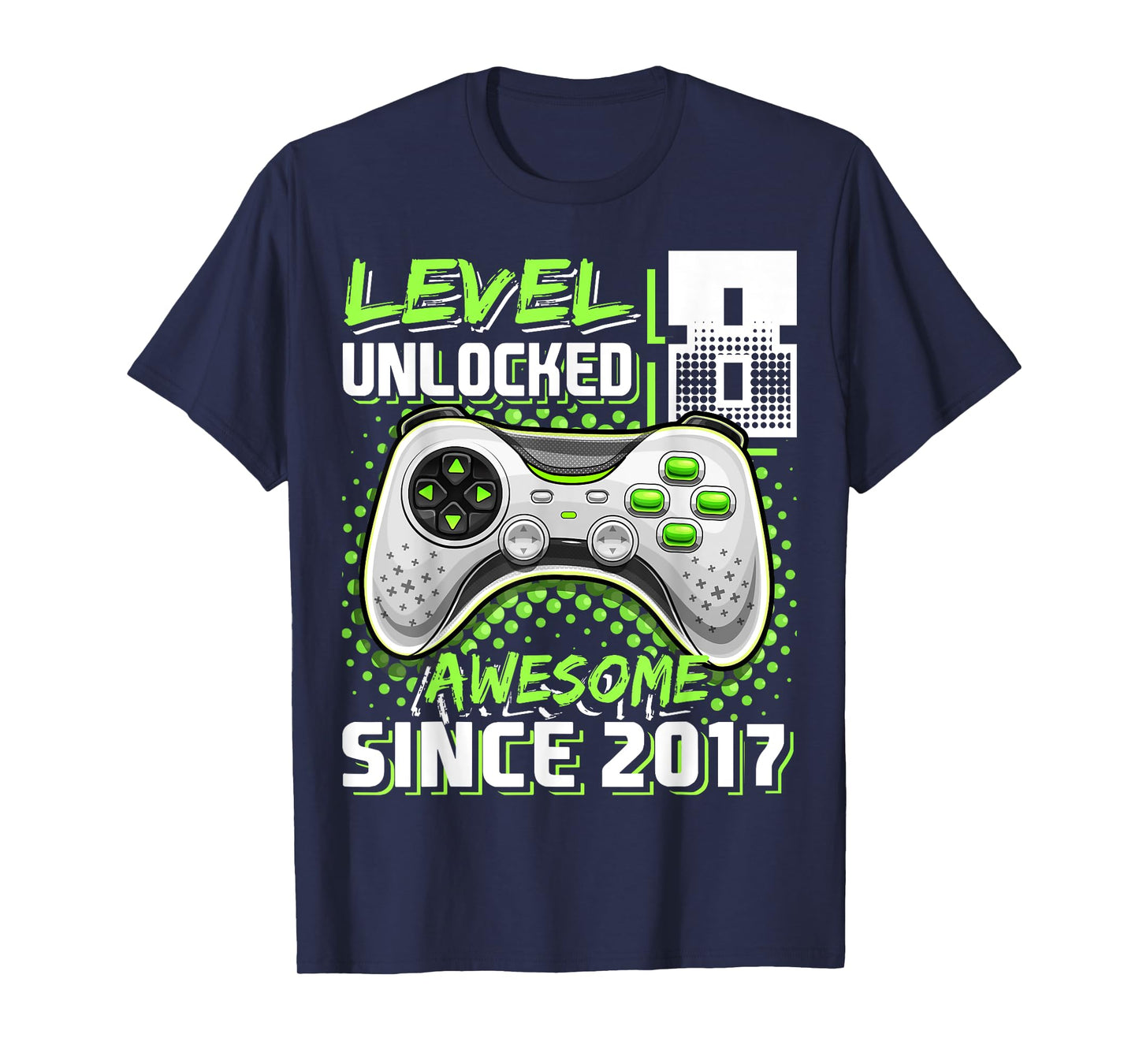 8th Birthday Boy Level 8 Gamer 8 Year Video Game Party T-Shirt