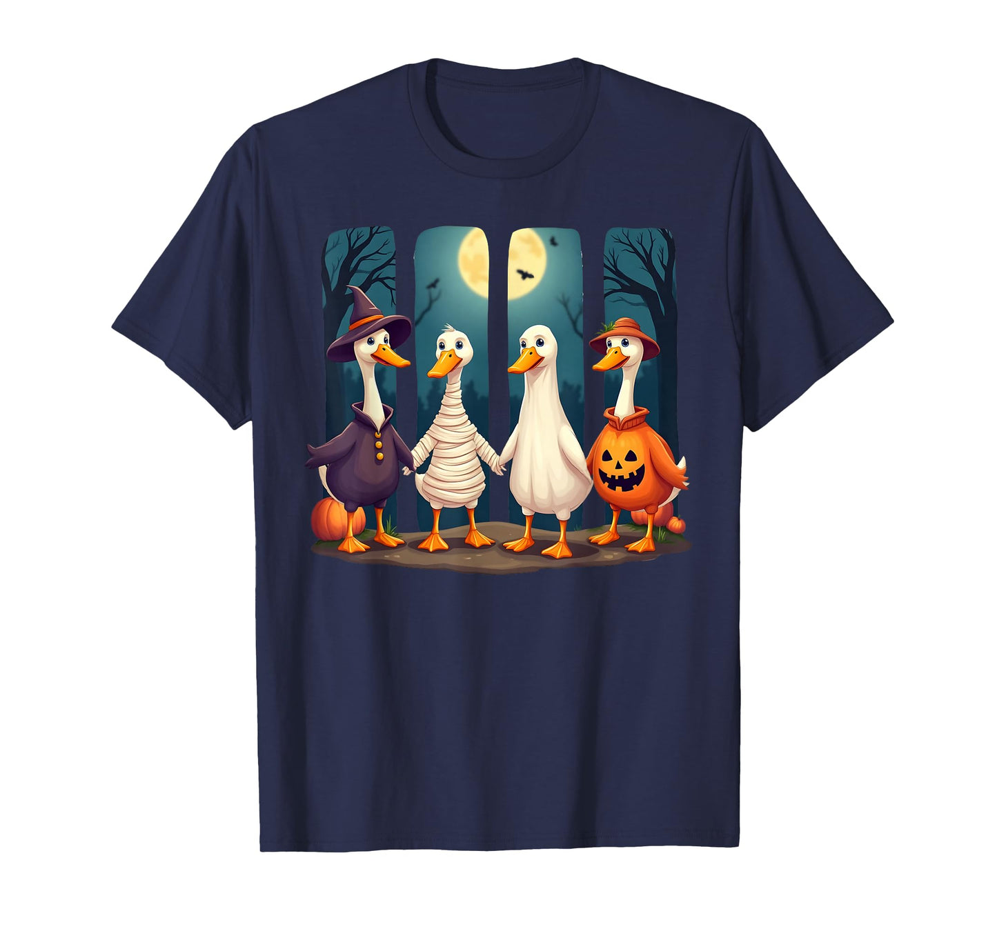 Gooses in Witch Ghost Pumpkin Costume Cosplay Halloween Day T-Shirt
