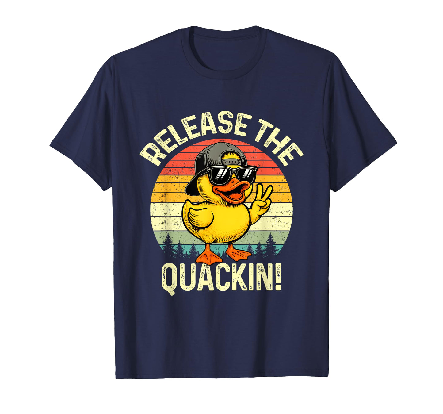 Funny Release The Quackin Vintage Rubber Duckie Duck T-Shirt