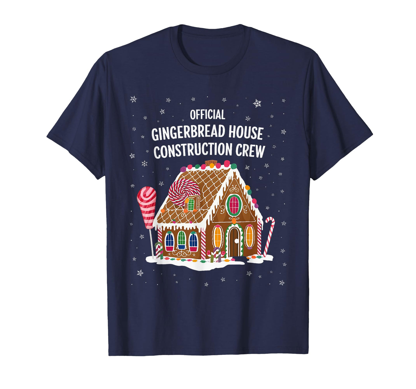 Gingerbread House Construction Crew Cookie Baking Christmas T-Shirt
