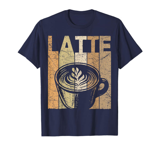 Latte Vintage Latte Coffee Retro Espresso Latte Lover T-Shirt