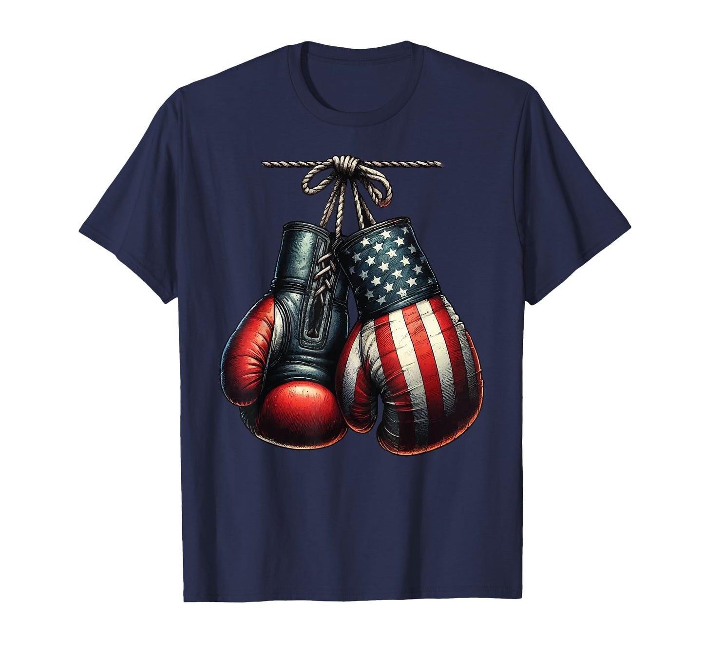 4th of July USA Flag Boxing Gloves for Boxer Training T-Shirt