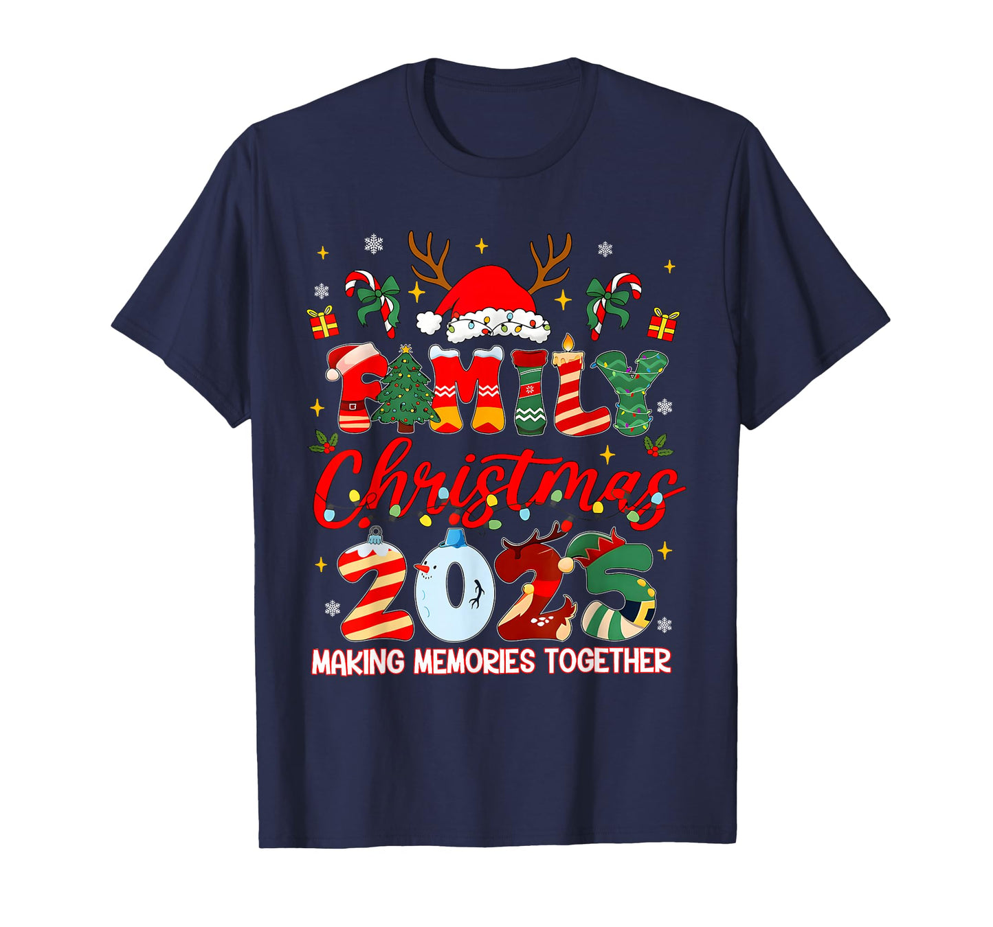 Family Christmas 2025 Matching Outfit Xmas Squad Santa T-Shirt