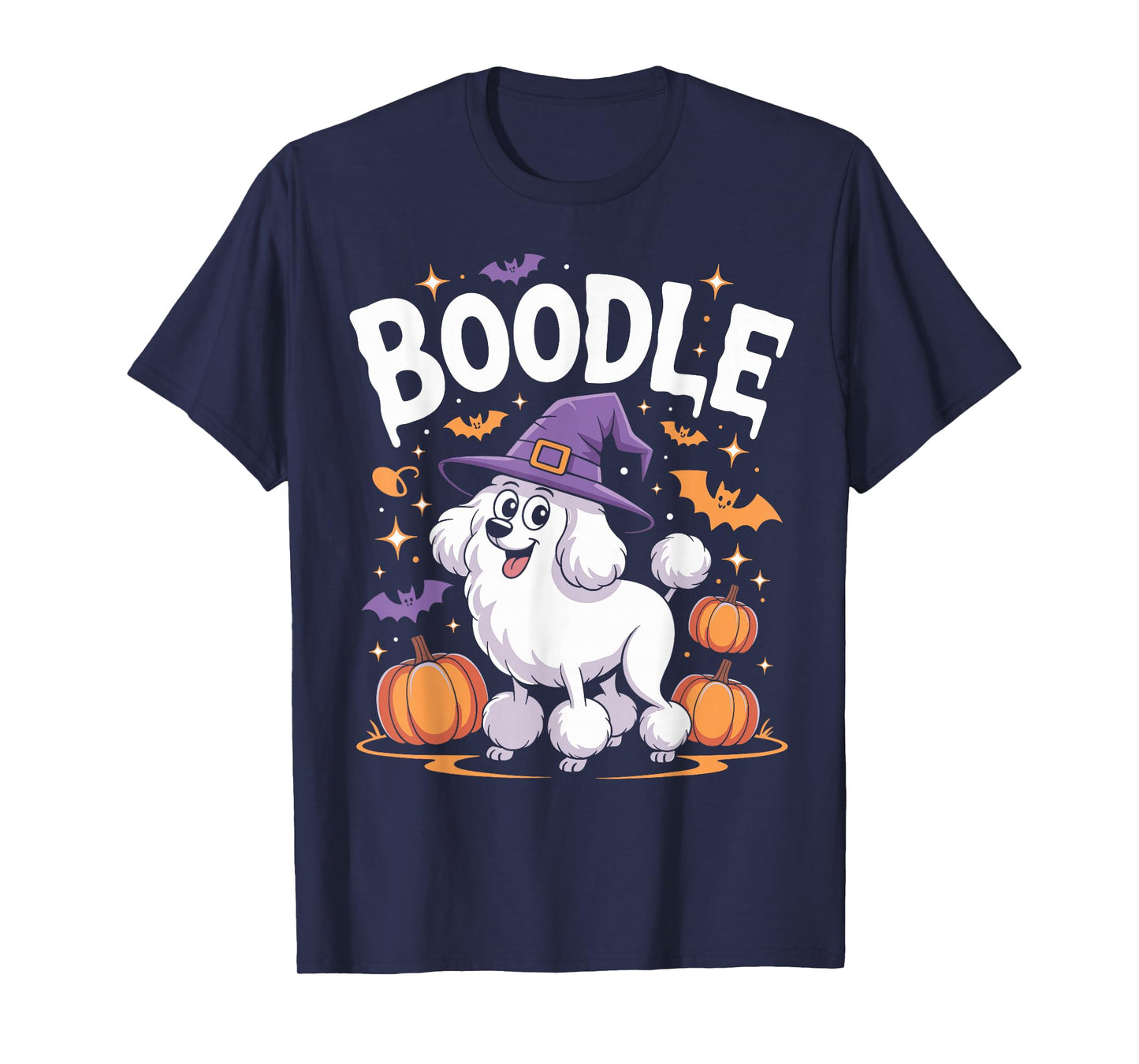Boodle Funny Boo Spooky Witch Dog Poodle Halloween T-Shirt