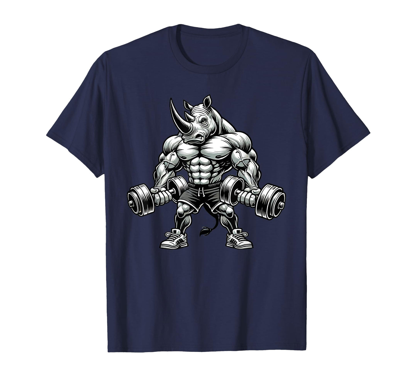 Rhino Powerlifting Weightlifting Gym Workout T-Shirt