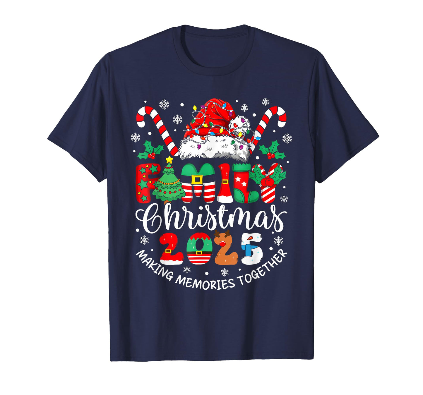 Family Christmas 2025 Matching Outfit Xmas Squad Santa T-Shirt