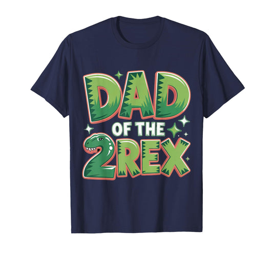 Dad of The Two Rex Birthday Dinosaur Family Matching T-Shirt