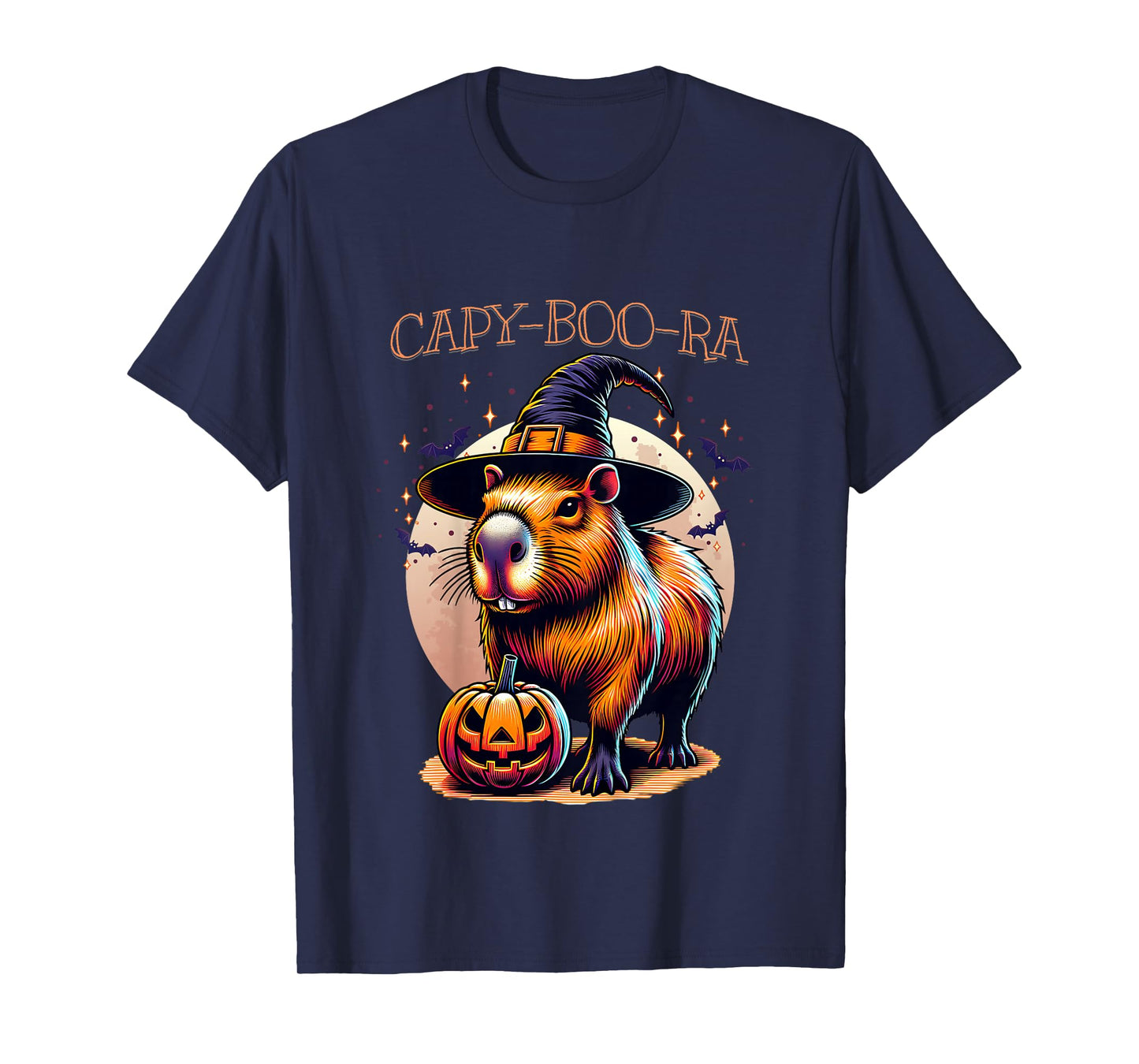 Capy-Boo-Ra Capybara Witch Jack-o-Lantern Pumpkin Halloween T-Shirt