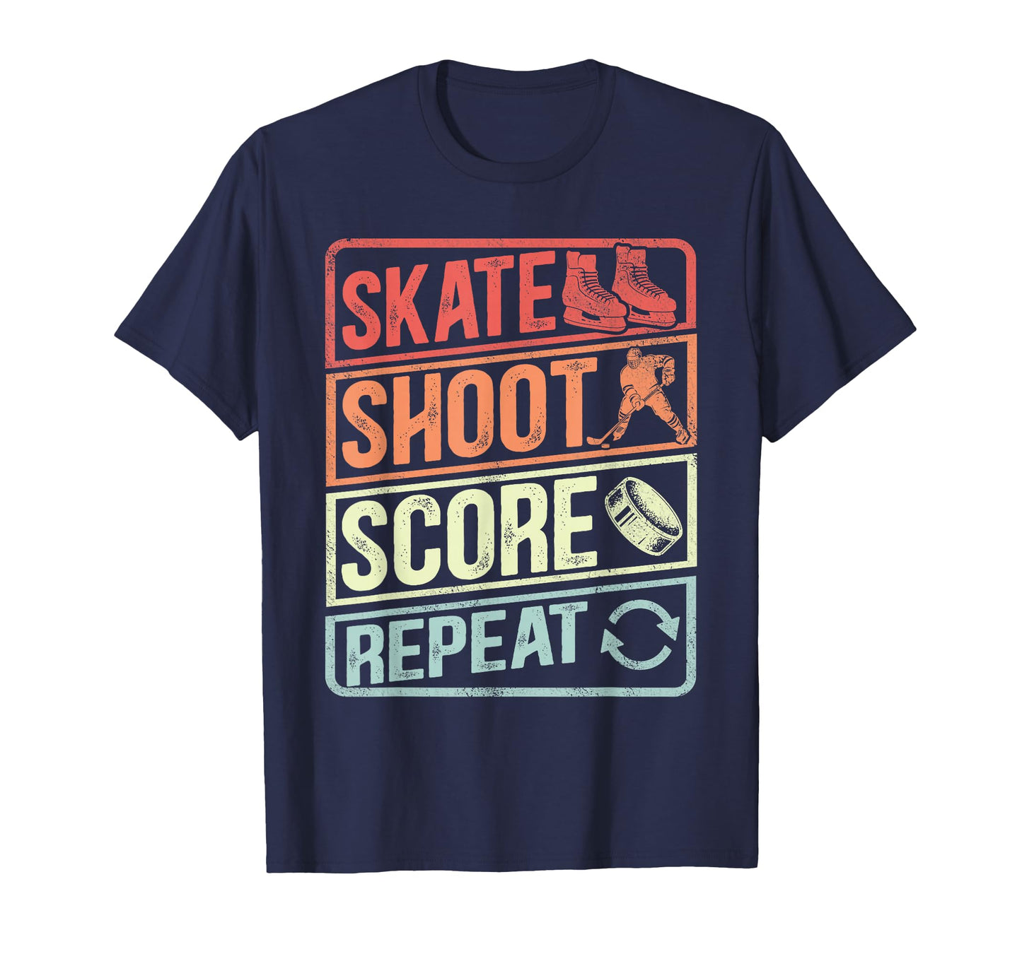Retro Hockey Lovers Meme for Boys men Players fan Ice Hockey T-Shirt