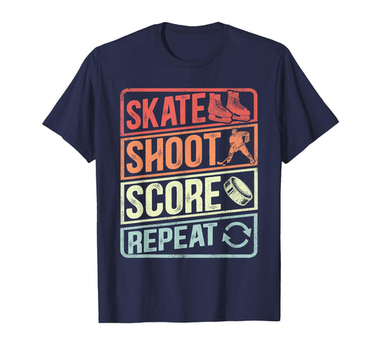 Retro Hockey Lovers Meme for Boys men Players fan Ice Hockey T-Shirt