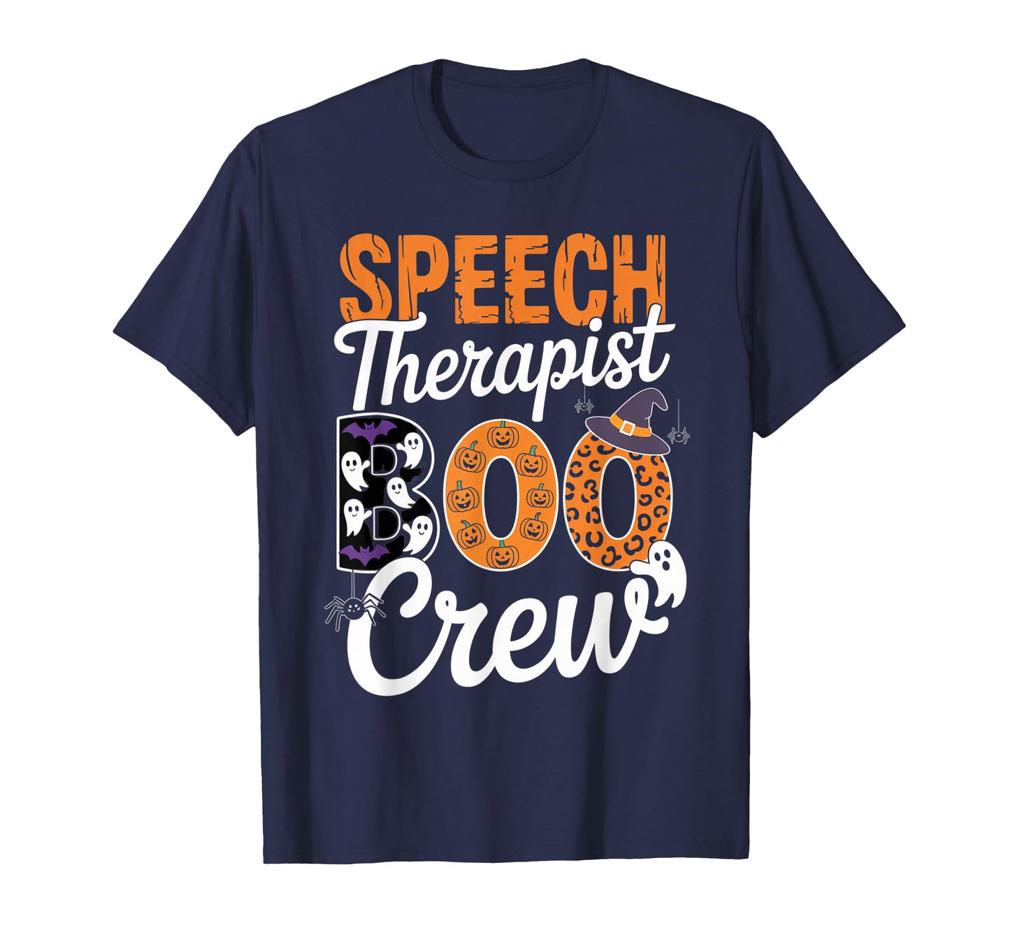 Speech Therapist Boo Crew Halloween Matching Spooky Outfit T-Shirt