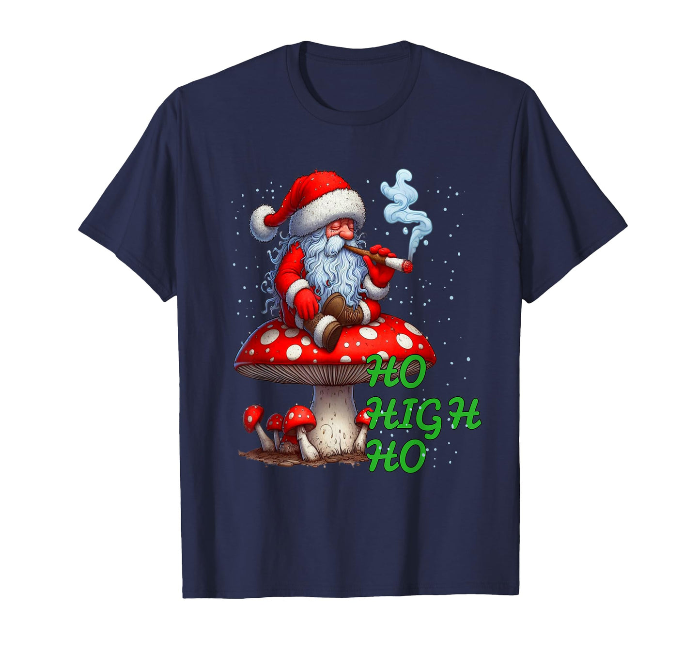 High Christmas Santa Ho High Ho Marijuana Weed Ugly Xmas T-Shirt