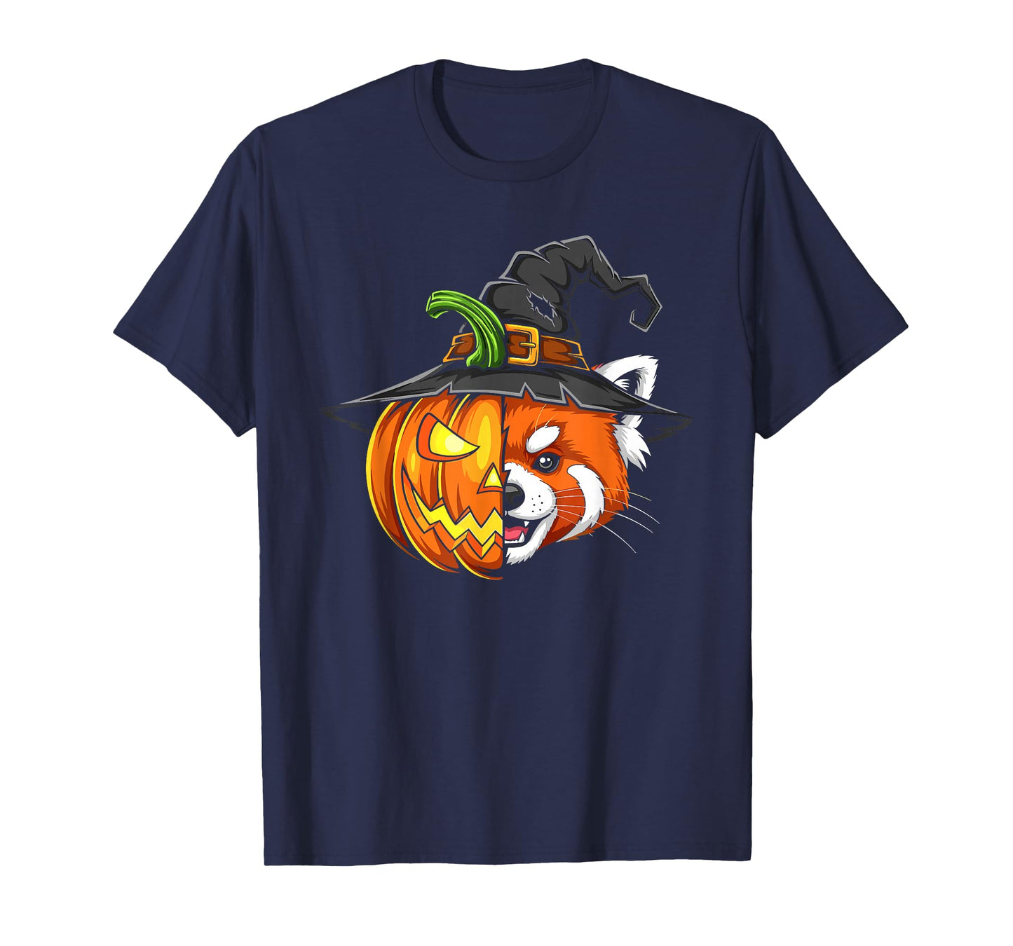 Red Panda Pumpkin Jack O Lantern Halloween Kids Mens Womens T-Shirt