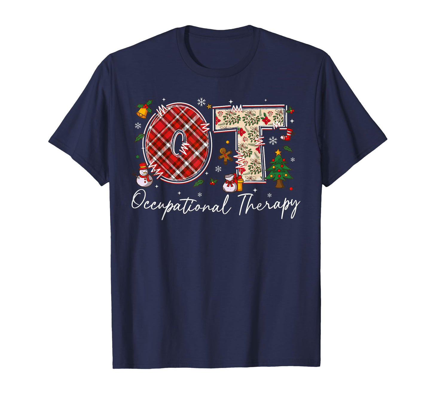 Retro OT Occupational Therapy Santa Christmas OT Squad T-Shirt