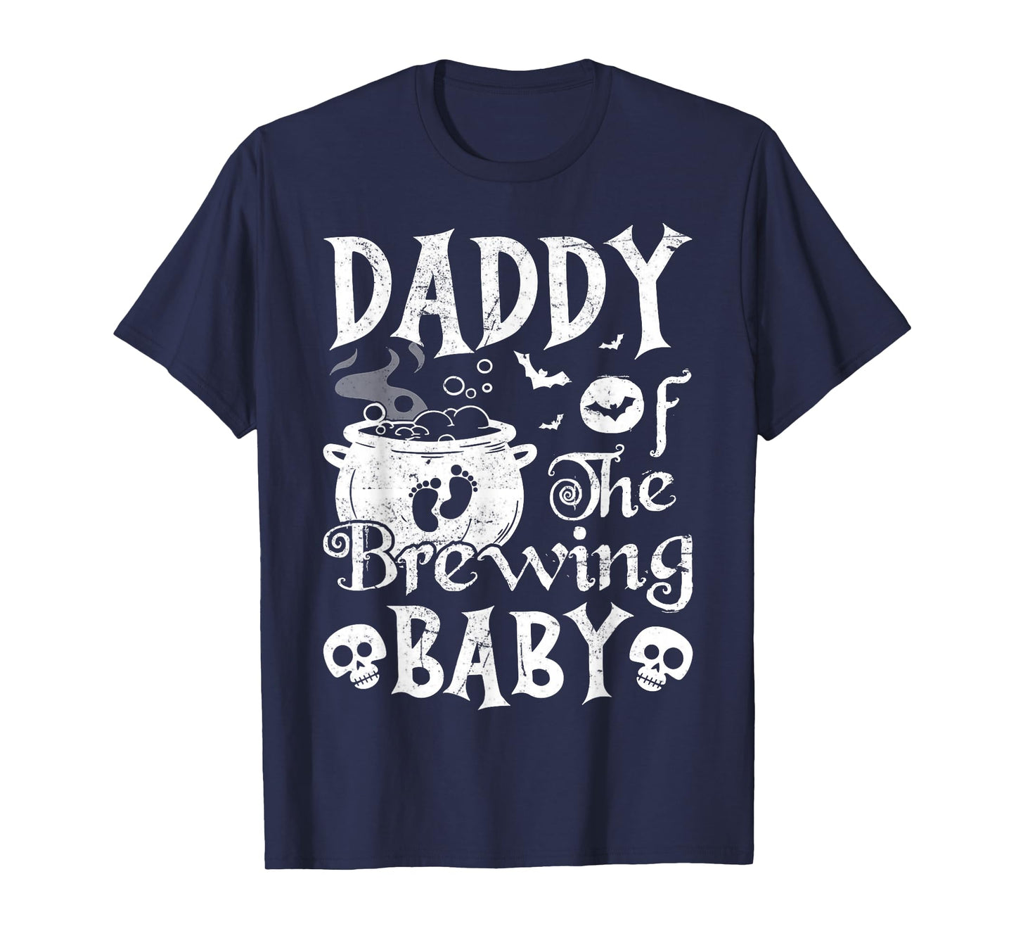 Mens Pregnancy Announcement Daddy of the Brewing Baby Halloween T-Shirt