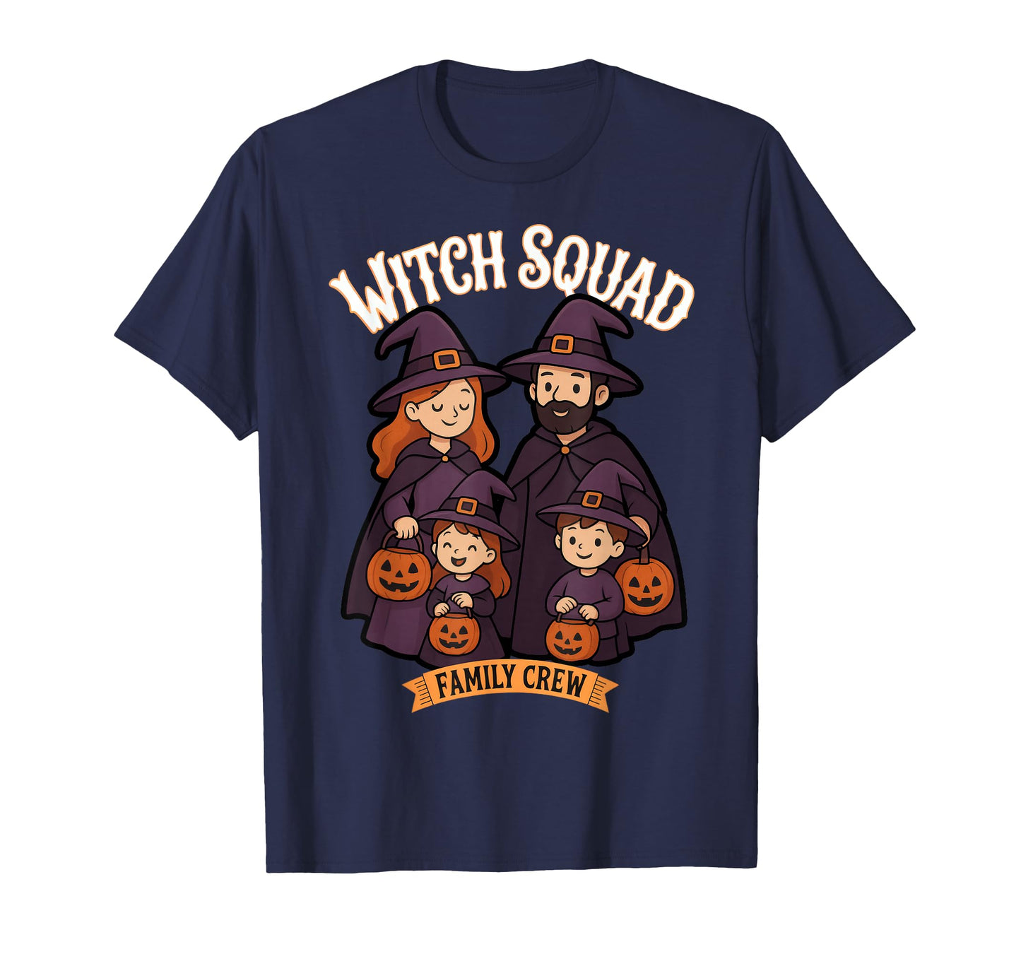 Matching Family Halloween Outfit Witch Squad Dad Mom Kids T-Shirt