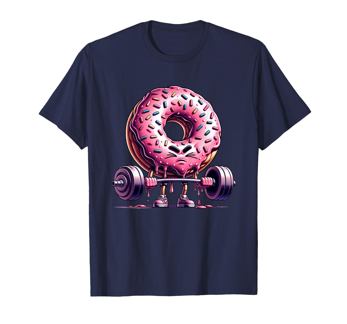 Donut Deadlift Weightlifing Funny Fitness Workout Gym Lover T-Shirt