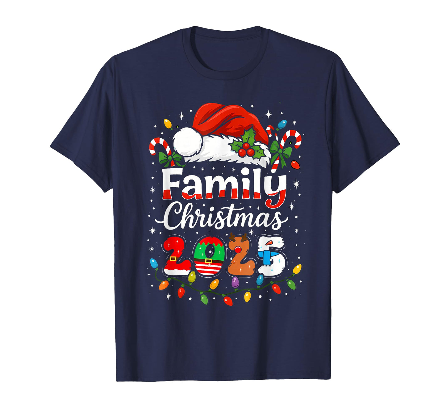 Family Christmas 2025 Matching Outfit Xmas Squad Santa T-Shirt