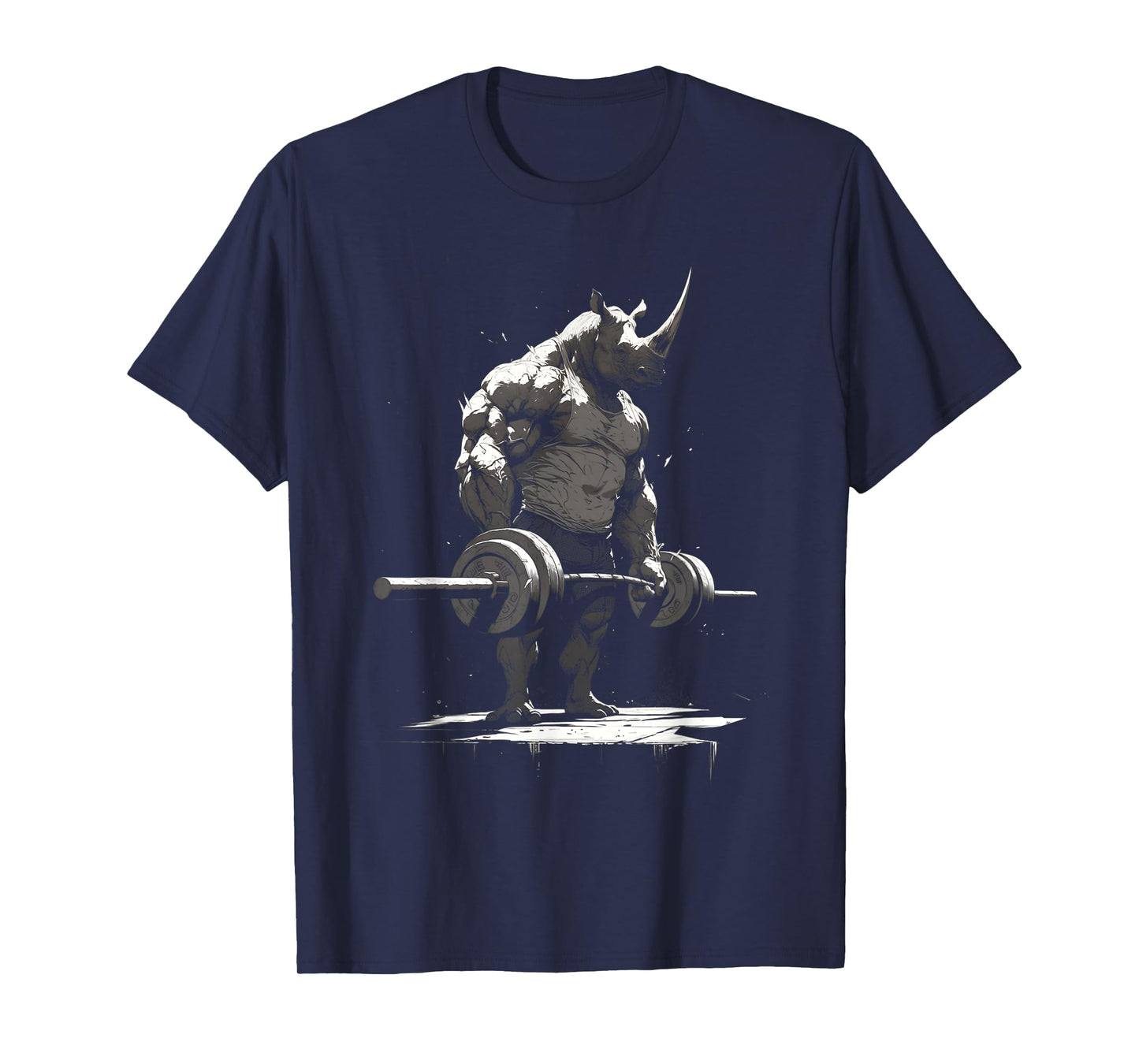Rhino Weightlifting Powerlifting Beast Gym Gear Workout T-Shirt