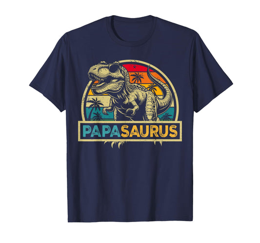 Papasaurus T Rex Dinosaur Papa Saurus Family Matching T-Shirt