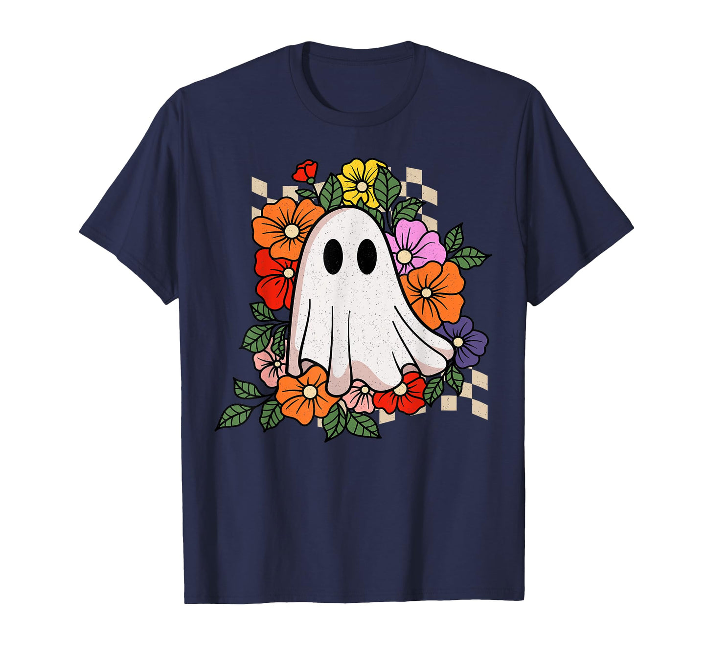 Ghost Aesthetic Flowers Halloween Costume Spooky Season T-Shirt