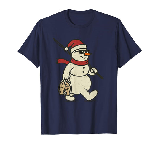Fishing Christmas Vintage Fish Funny Xmas T-Shirt