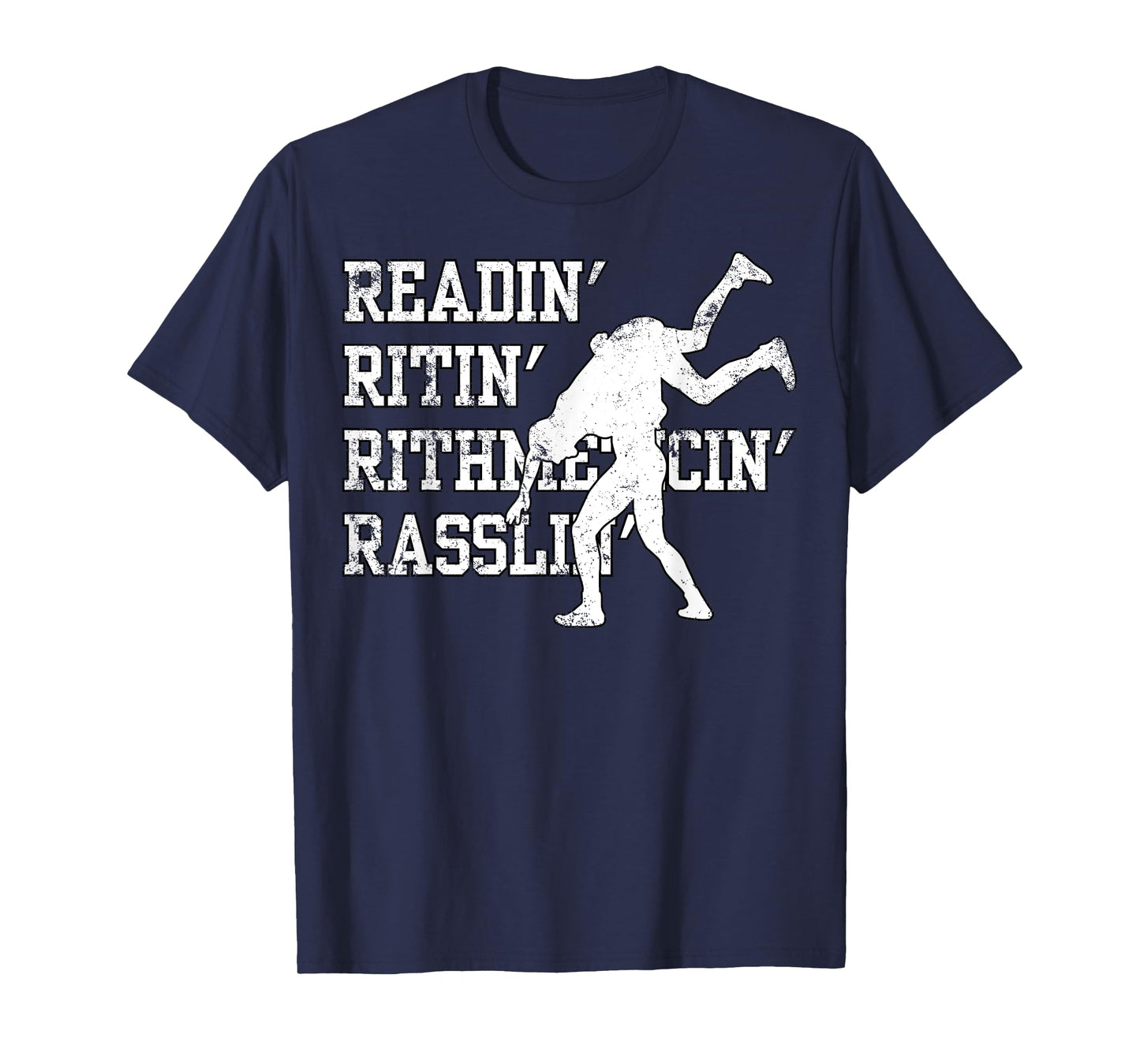 Funny Wrestling Funny Rassling Wrestler Love To Wrestle Gym T-Shirt