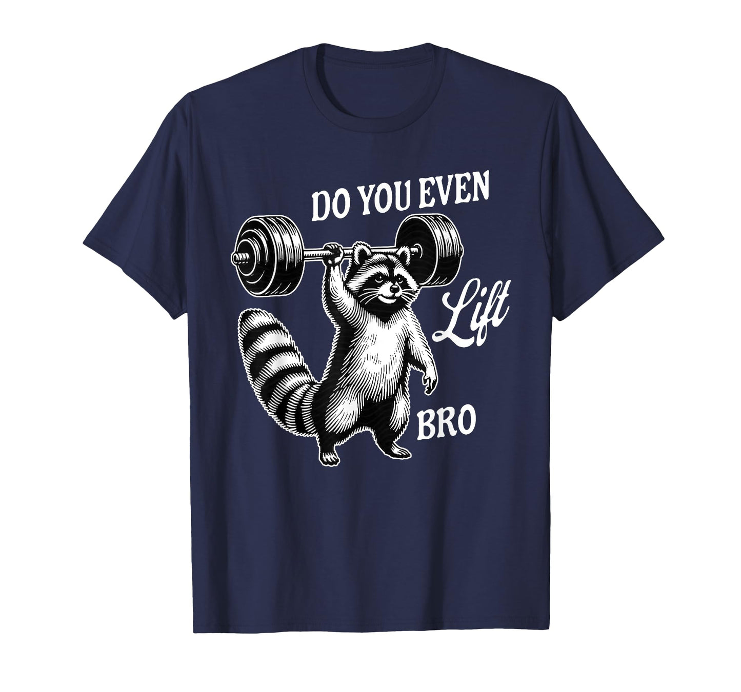 Urban Empyre Raccoon x Weightlifter x Bodybuilder Unisex-Adults T-Shirt, Black, Small, Short Sleeve, Sports, T-Shirt, Gym Themed