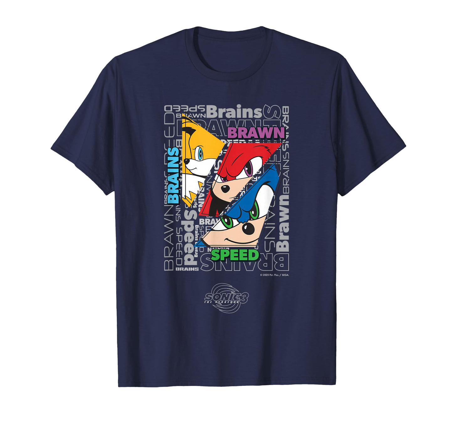 Sonic the Hedgehog 3 - Text Collage T-Shirt