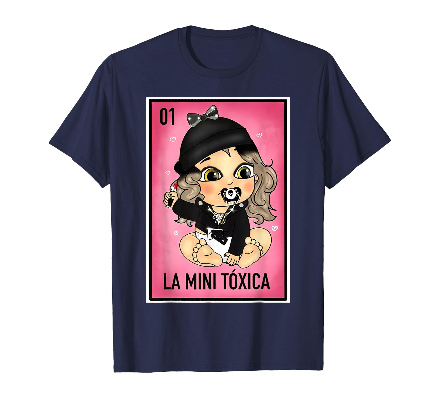 La Mini Toxica Kids Card Mexican Lottery Card Baby Girl T-Shirt