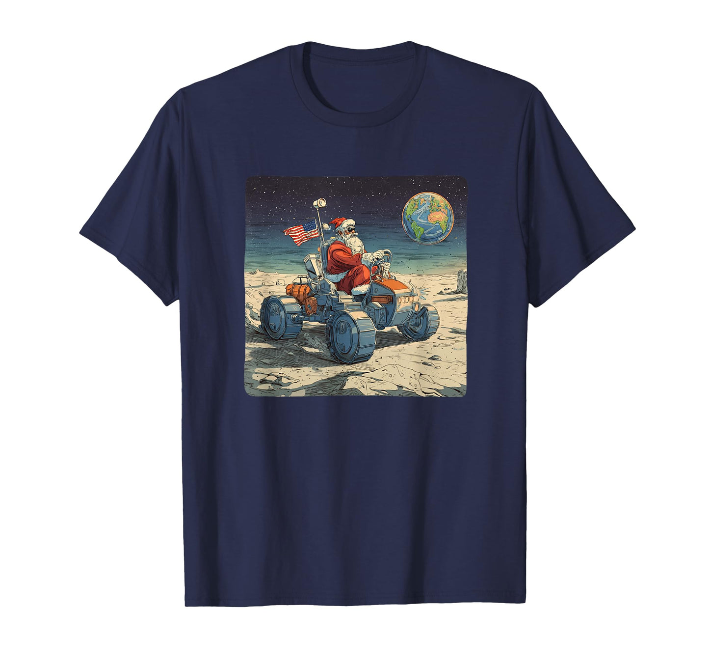Xmas Vehicle Costume for Moon and Santa Claus Lovers T-Shirt