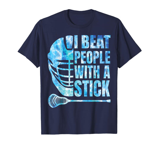 Lacrosse-Shirt Lax Men Player Beat People With A Stick Boys T-Shirt
