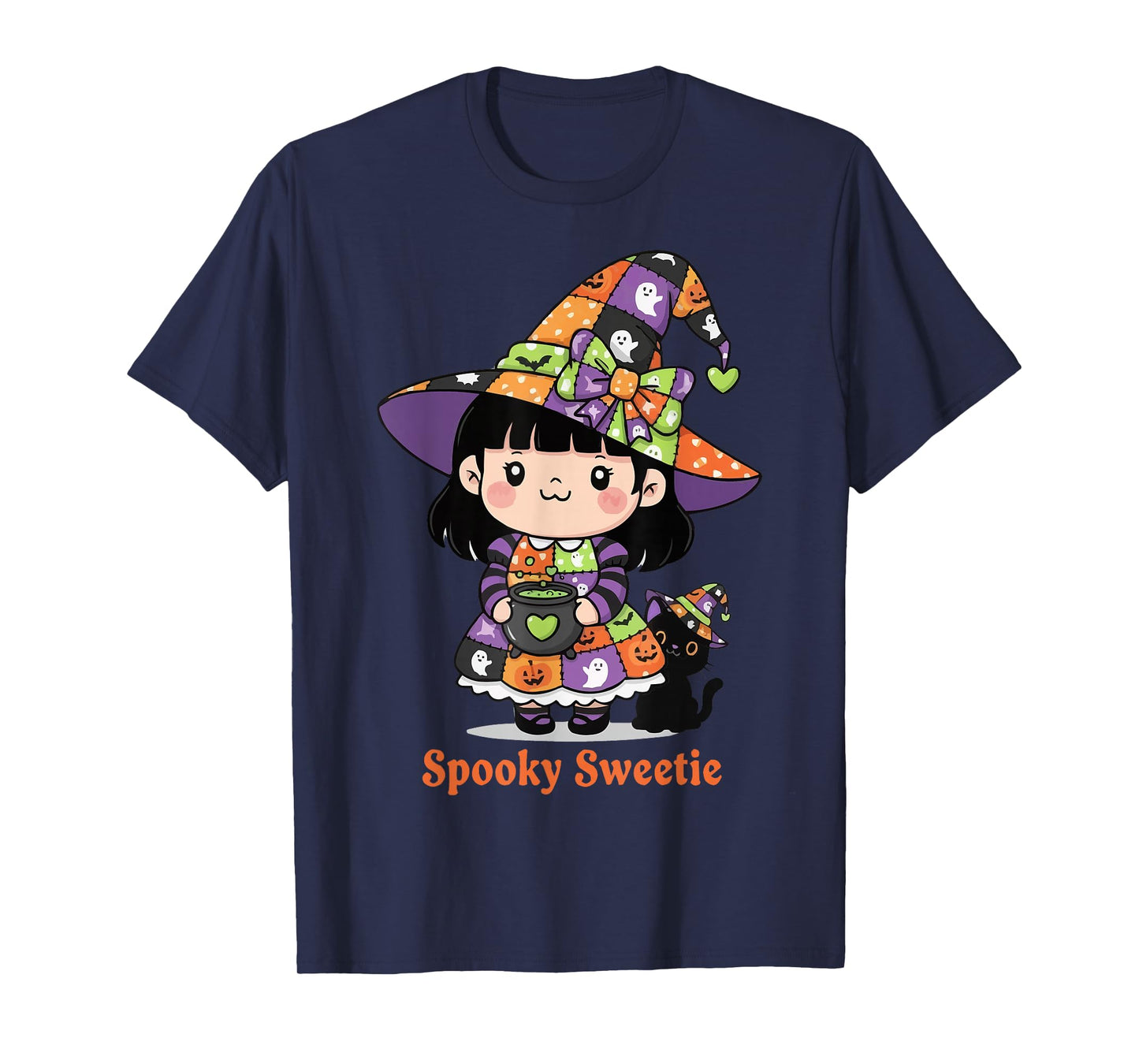 Halloween Patchwork Spooky Sweetie Vibe T-Shirt