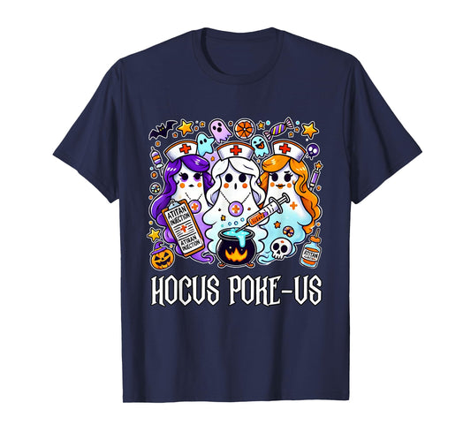 Funny Witches Nurse Spooky Nurse Witch Halloween Nursing Pun T-Shirt
