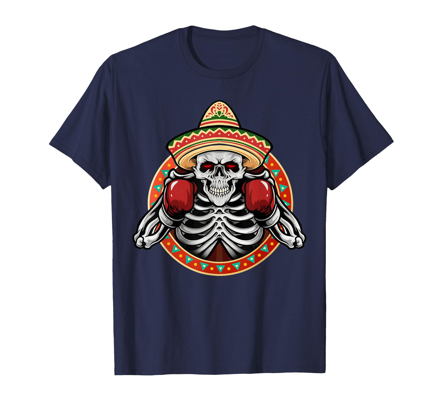 Cinco de Mayo Mexican Vintage style boxing Great skeleton T-Shirt