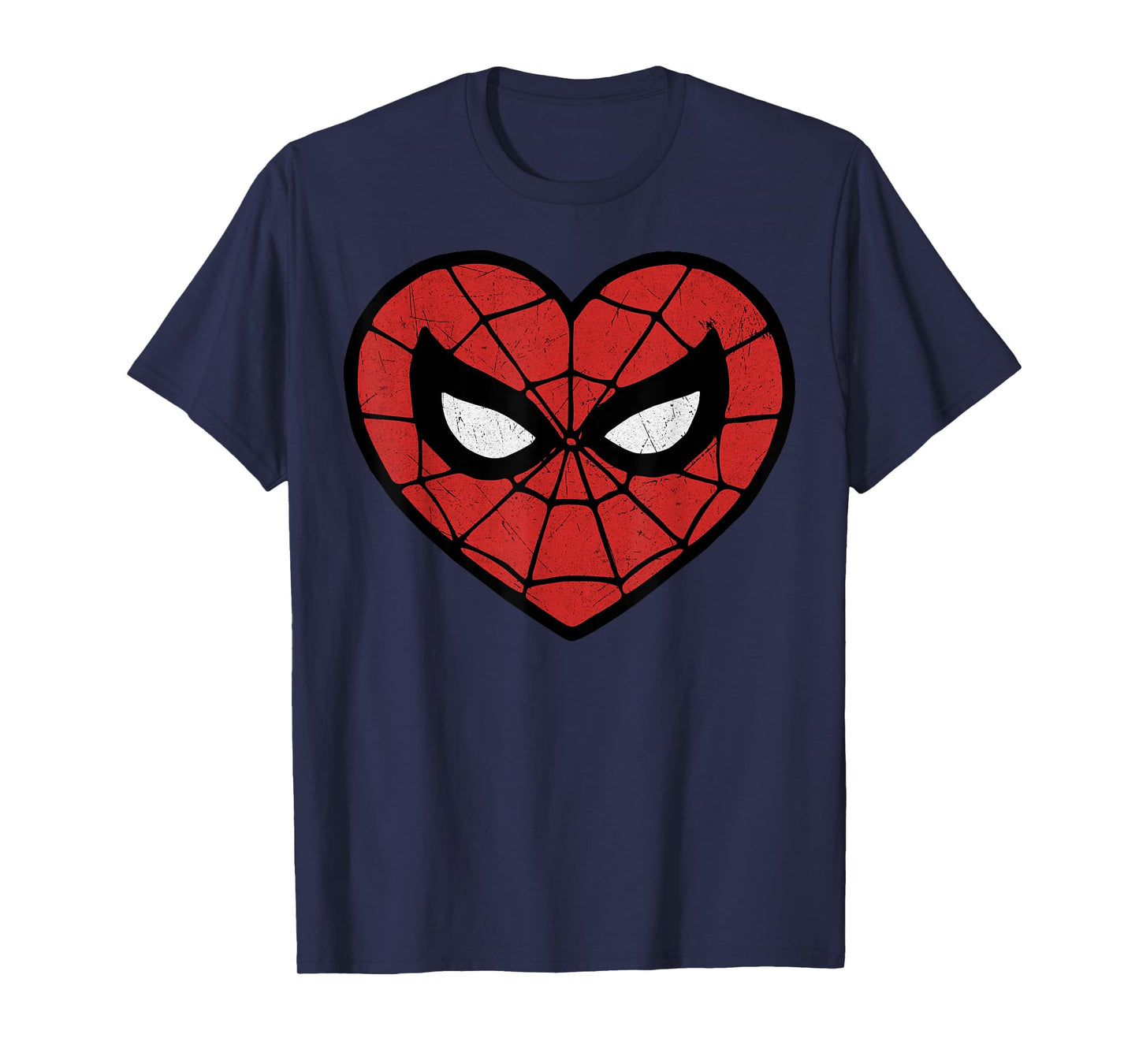 Marvel Spider-Man Face Mask Valentine's Heart Logo T-Shirt