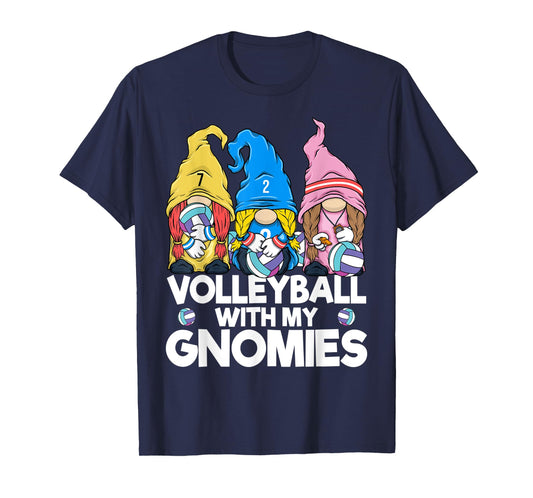 Volleyball Gnome Volleyball with My Gnomies Women Teen Girls T-Shirt