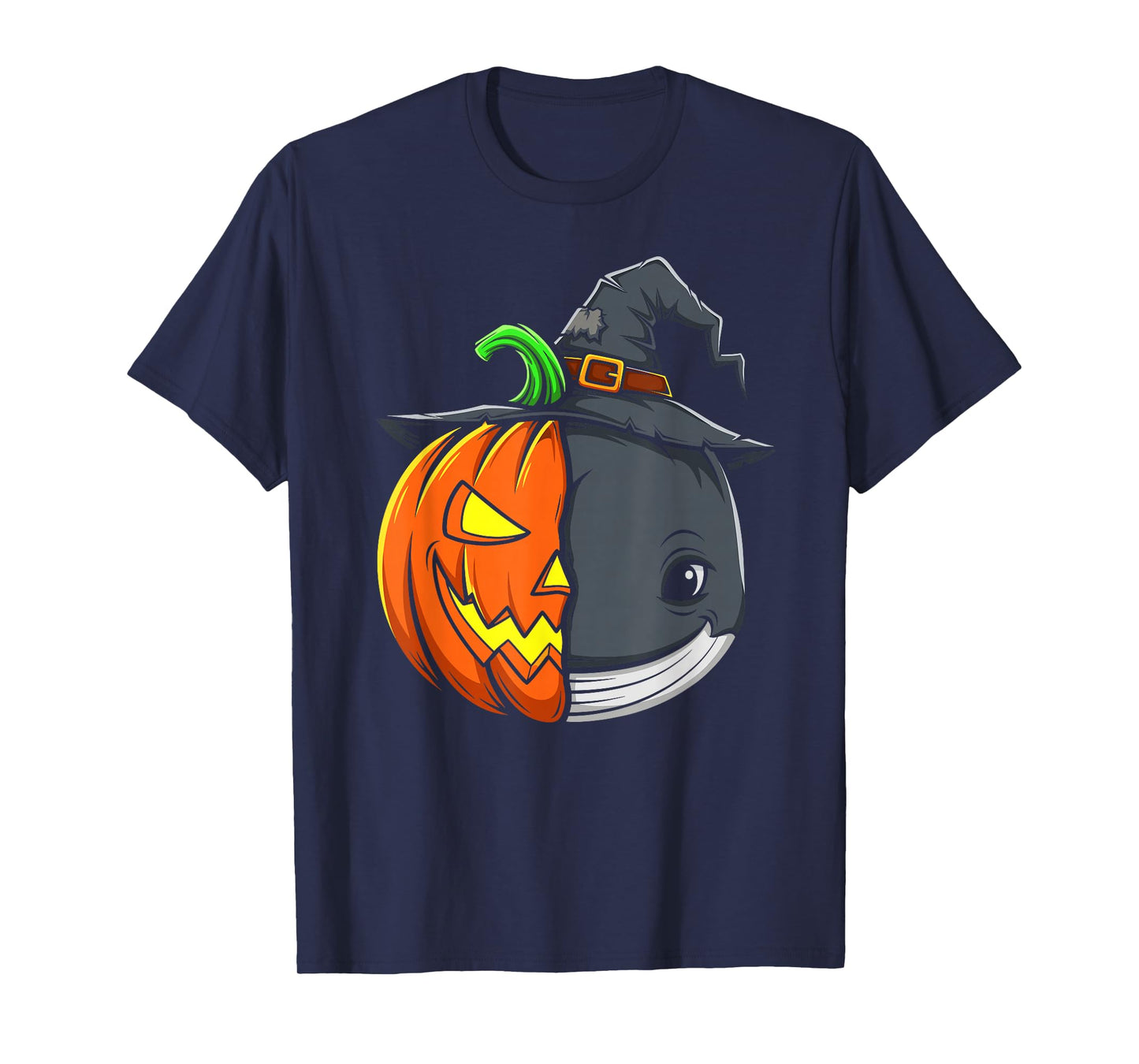 Whale Pumpkin Jack O Lantern Halloween Kids Mens Womens T-Shirt