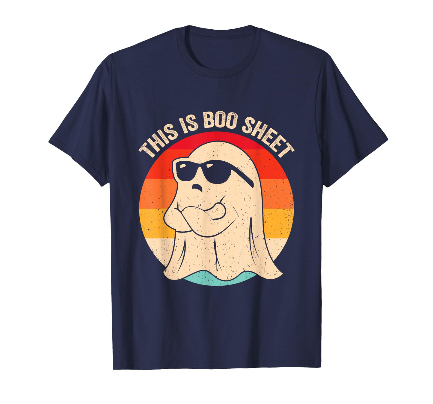 This is Boo Sheet Ghost Retro Halloween Costume Men Women T-Shirt
