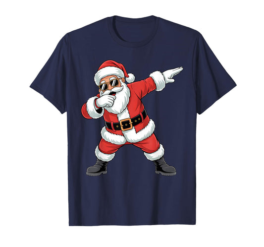 Dabbing Santa Claus Christmas Boys Men Funny Xmas Dab Dance T-Shirt