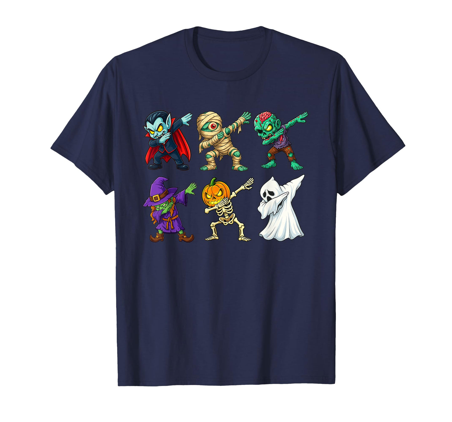 Halloween Zombie Mummy Vampire Dabbing Spooky Skeleton Dabs T-Shirt