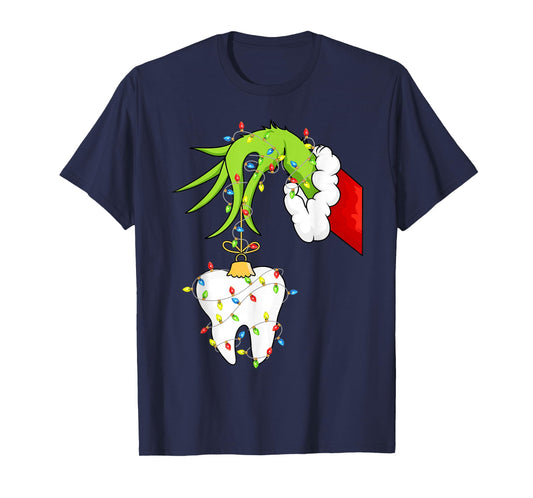 Tooth Dentist Dental Assistant Teeth Christmas Xmas Pajamas T-Shirt