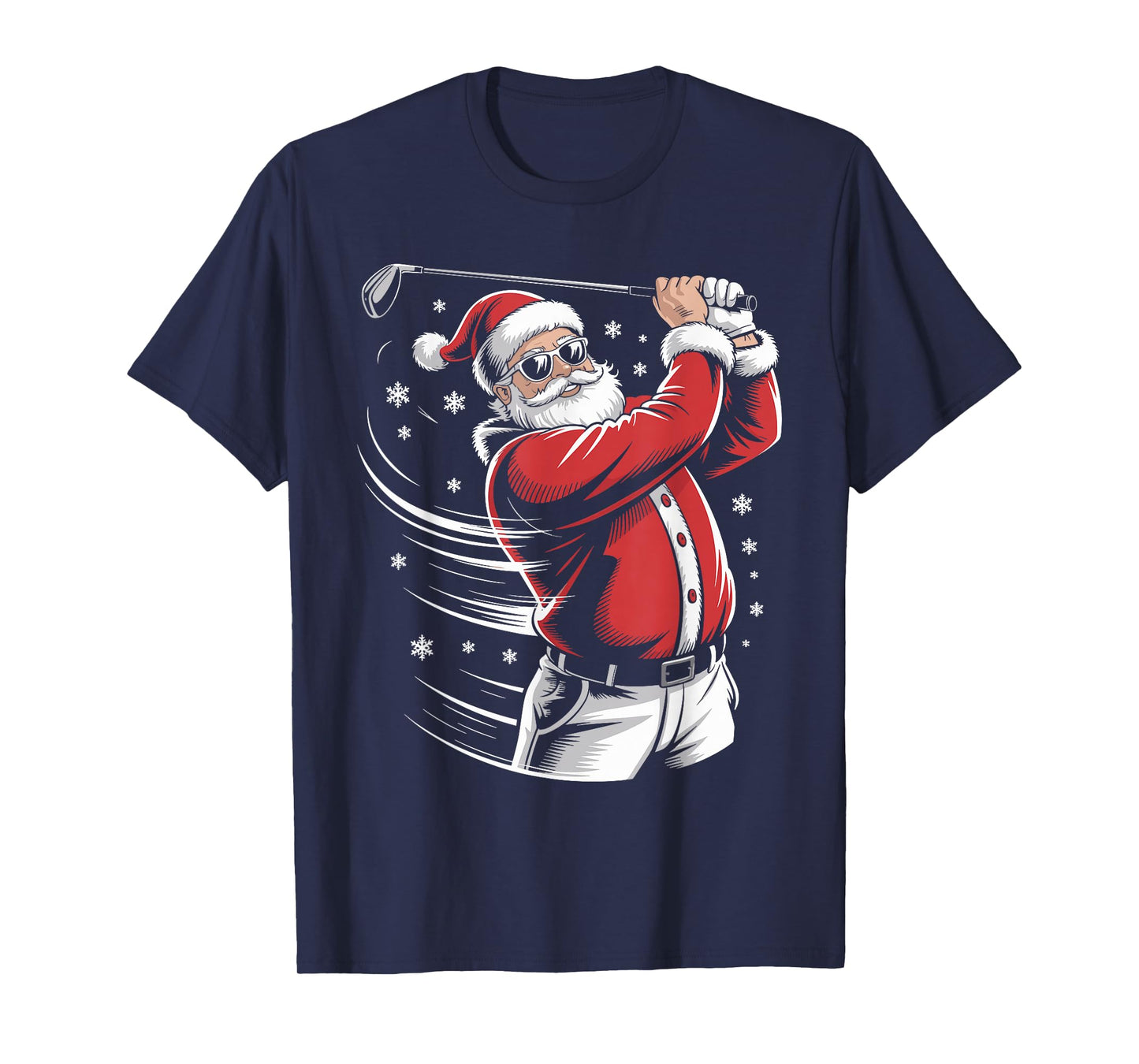 Santa Claus Golf Player Christmas Golfer Xmas Golfing T-Shirt