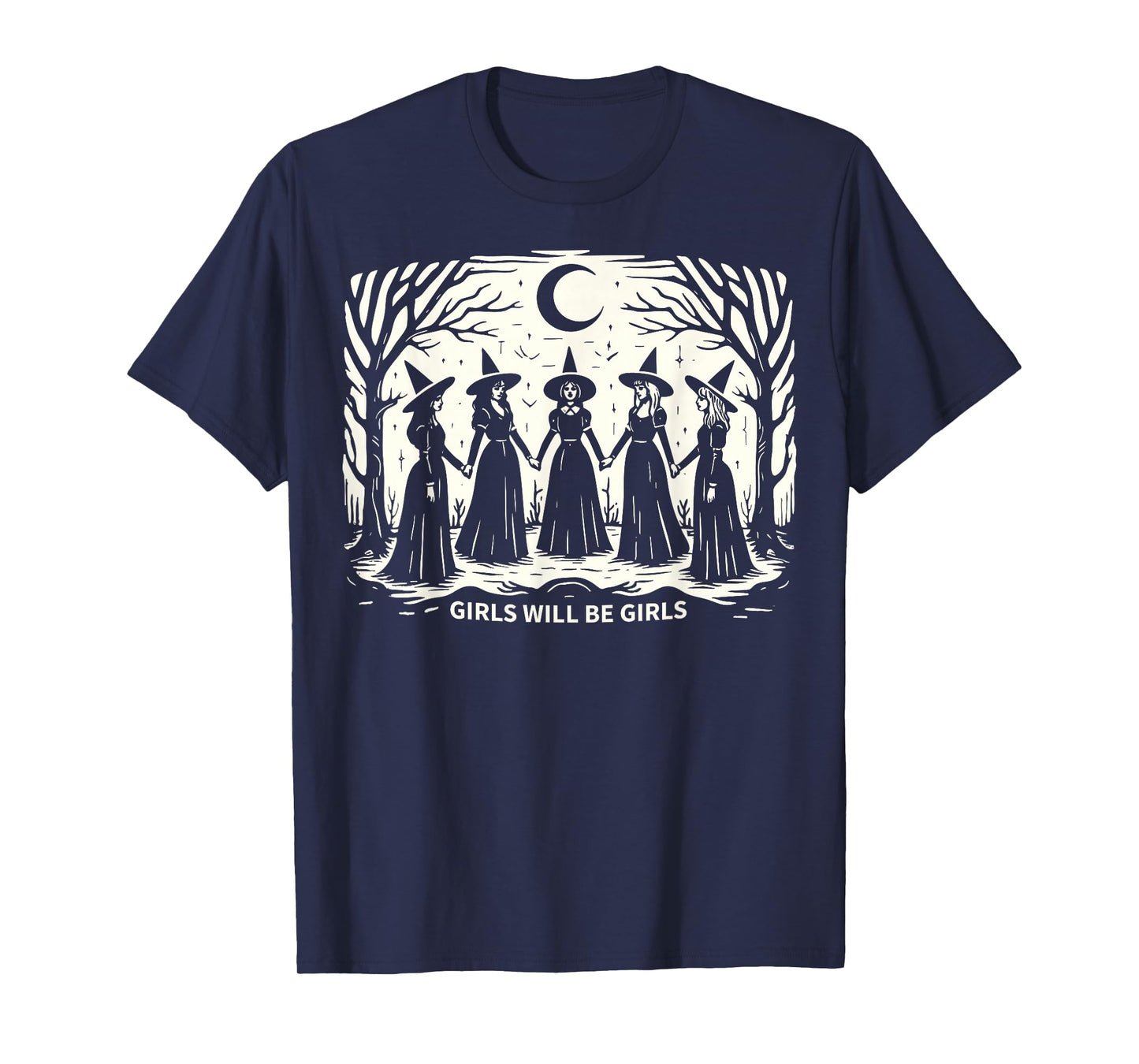 Halloween Spooky Witch Girl Will Be Girls Feminist Women T-Shirt