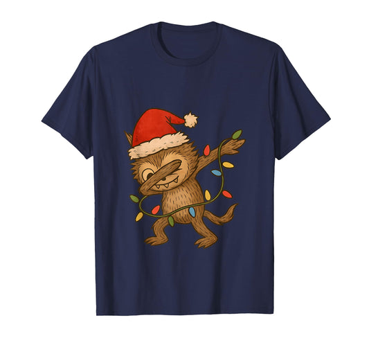 Dabbing Playful Funny Bubu Creatire Christmas T-Shirt
