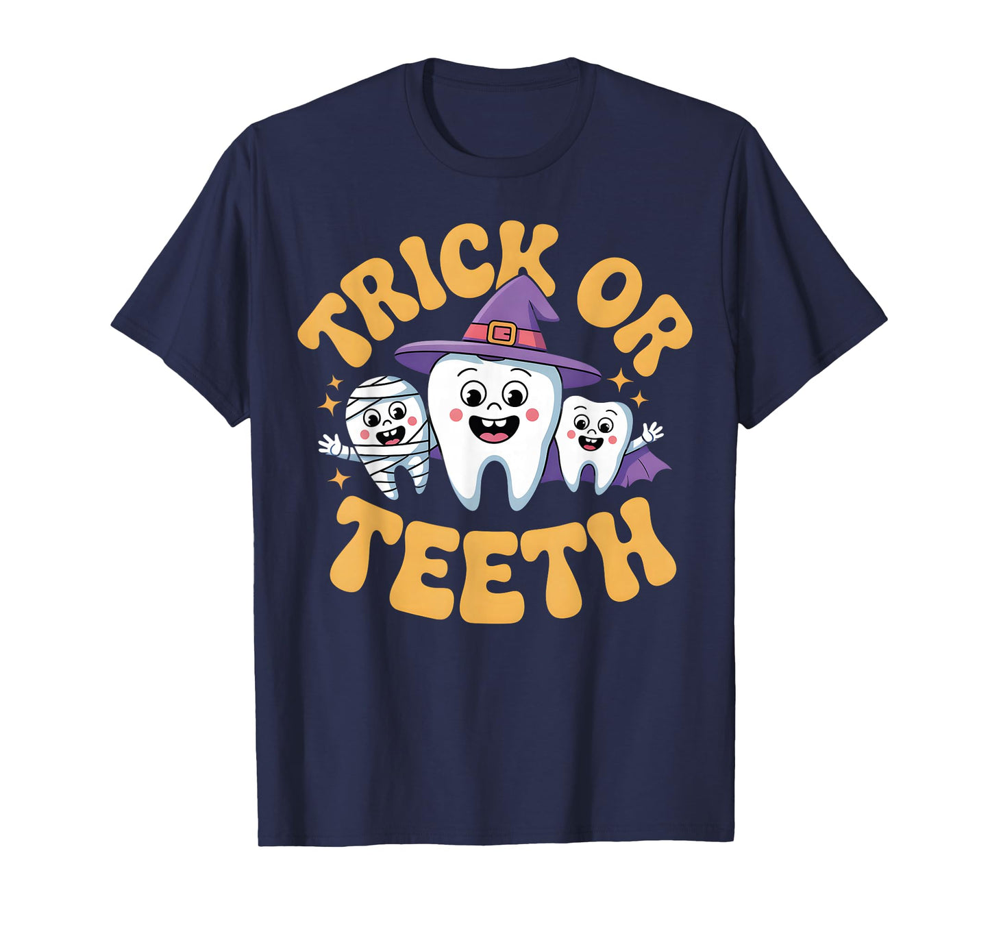 Trick or Teeth Cute Funny Dental Halloween Costume T-Shirt
