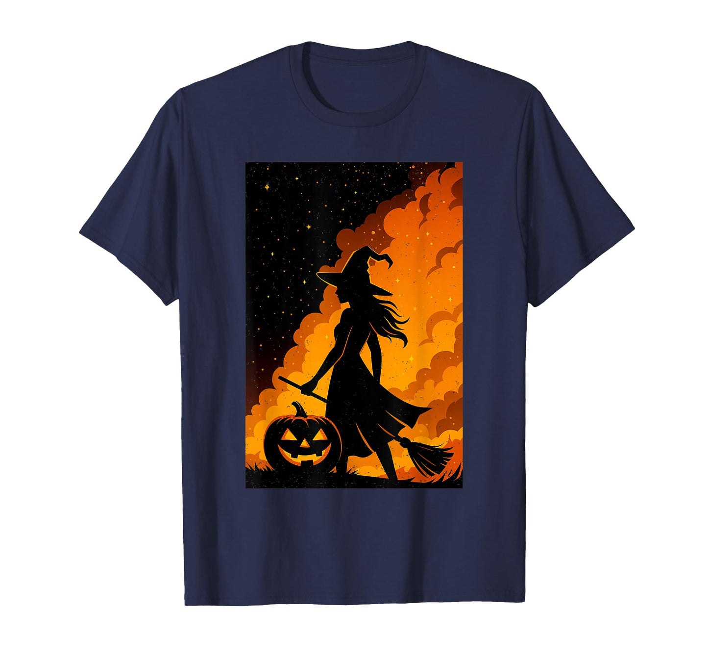 Witch Pumpkin Halloween Cute Occult Witchy Witchcraft Gothic T-Shirt