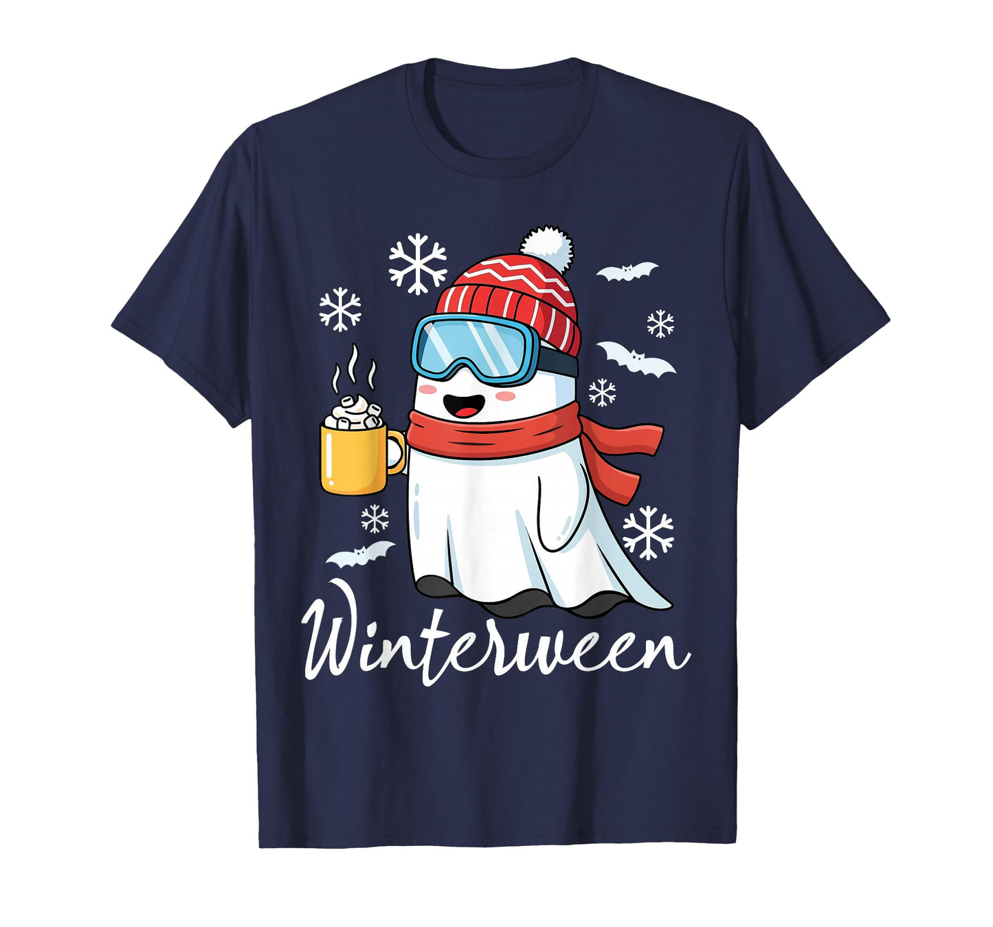 Winterween Winter Ghost Funny Halloween Christmas T-Shirt